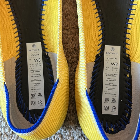 Rothy’s The Point Women’s Flats Retired in Sunshine Size 8 - Picture 9 of 9